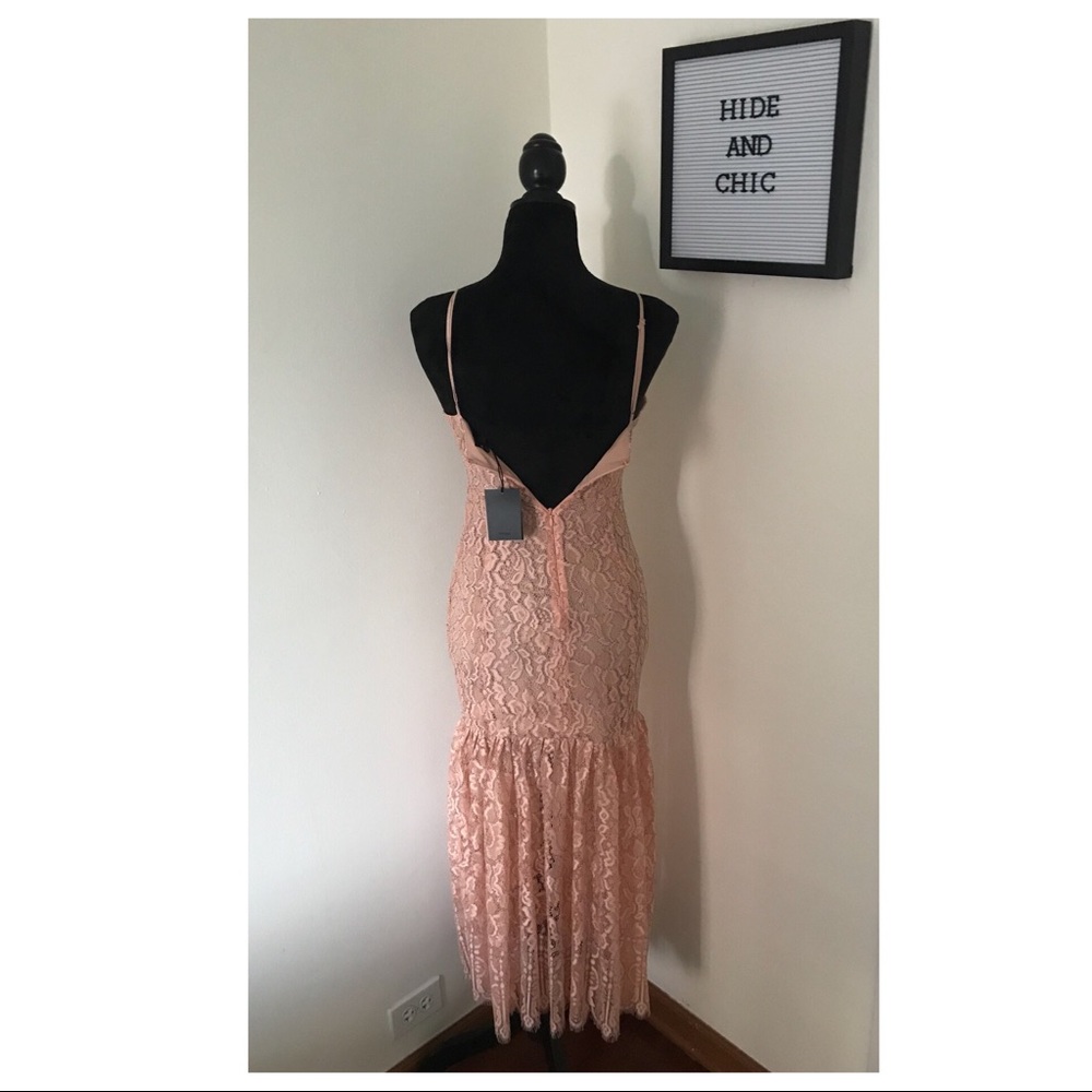 NBD LACE FLARE HEM MIDI SLIP DRESS - Picture 5 of 7